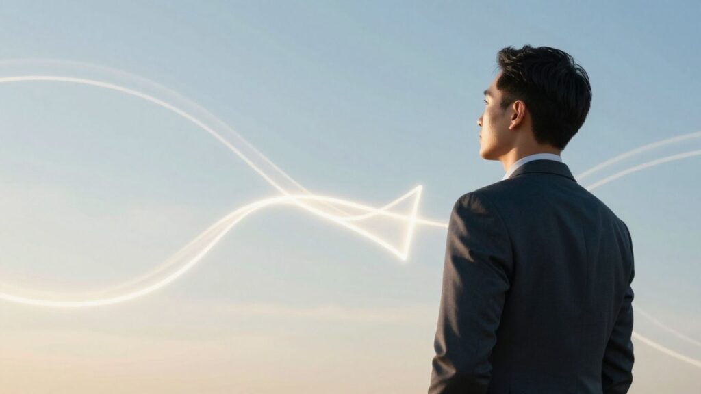 Modern Chief Revenue Officer looking towards a bright horizon.