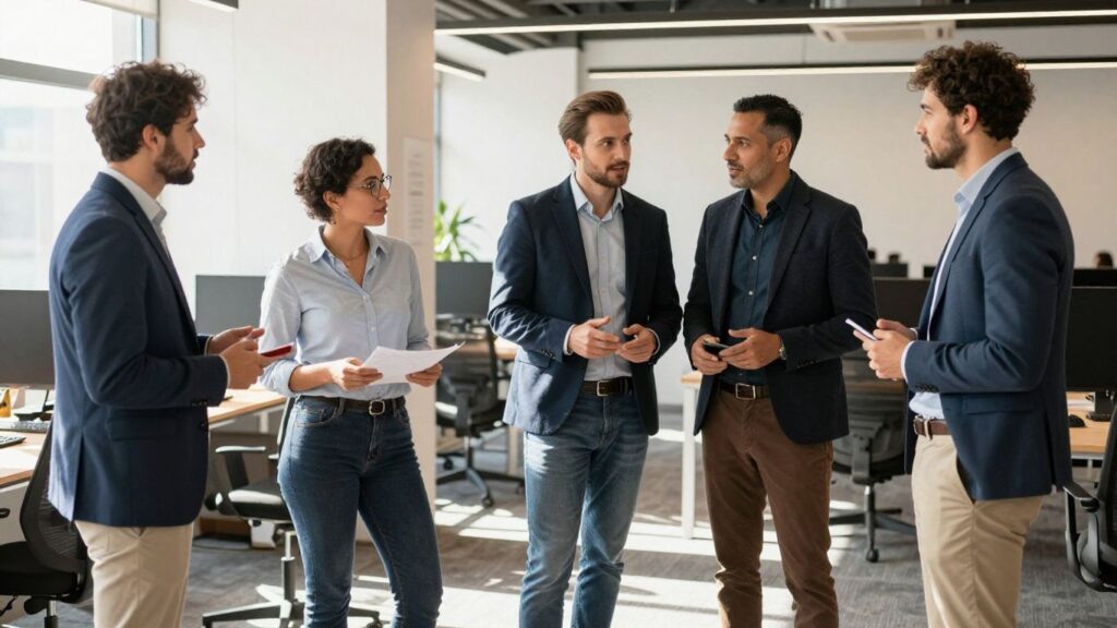 Marketing, sales, and customer success teams collaborating effectively.