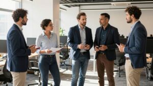 Marketing, sales, and customer success teams collaborating effectively.